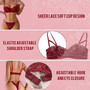 Viomisha Sexy Floral Lace Lingerie for Women – Sheer Bra and Panty Set with Underwire Push Up