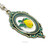 Side view of the pear branch pendant. The pear stands out of the overall profile and the shape of the pear can be felt.