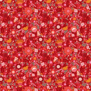 Candy Carnival from the Deck The Halls Christmas quilting fabric collection designed by Geetanjali Behera for Thread and Ink Design. 100% cotton quilting fabric, ideal for quilting, patchwork and dressmaking DECK1066