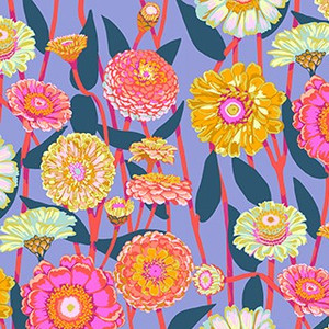 Zinnia Show Glow from the Jumpstart quilting fabric collection design by Anna Maria Textiles for Northcott. 100% cotton quilting fabric, ideal for quilting, patchwork and dressmaking AMT131-42C