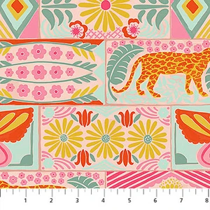 Bricklayer Sunny from the Rhapsody quilting fabric collection designed by Anna Maria Textiles for Northcott. 100% cotton quilting fabric, ideal for quilting, patchwork and dressmaking AMT174-52C
