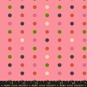 Swatch Dots Sorbet from the Corsage quilting fabric collection designed by Jen Hewett for Ruby Star Society. 100% cotton quilting fabric, ideal for quilting, patchwork and dressmaking RS6064-14