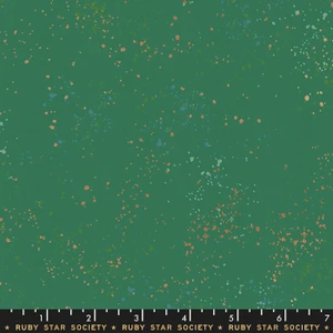 Speckled Emerald Green from the Speckled quilting fabric collection by Ruby Star Society. 100% cotton quilting fabric, ideal for quilting, patchwork and dressmaking RS5027-74M