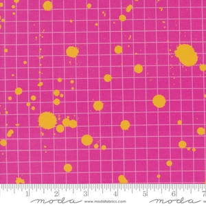 Splatter Fuchsia from the Snack Shack quilting fabric collection designed by Crystal Manning for Moda Fabrics. 100% cotton quilting fabric, ideal for quilting, patchwork and dressmaking 11946-12