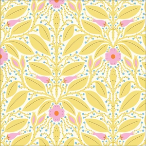 Look Don't Touch from the Through The Window quilting fabric collection designed by Di Ujdi for Cloud9 Fabrics. 100% organic cotton quilting fabric, ideal for quilting, patchwork and dressmaking