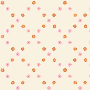 Diamond Flowers Posy Orange from the Best Day Ever quilting fabric collection designed by Melody Miller for Ruby Star Society. 100% cotton quilting fabric, ideal for quilting, patchwork and dressmaking RS0107-12