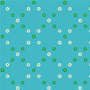 Diamond Flowers Turquoise from the Best Day Ever quilting fabric collection designed by Melody Miller for Ruby Star Society. 100% cotton quilting fabric, ideal for quilting, patchwork and dressmaking RS0107-16