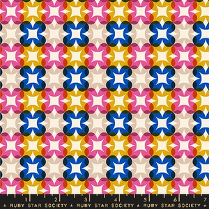 Flower Plaid Blue Ribbon from the Woodland Park quilting fabric collection designed by Rashida Coleman-Hale for Ruby Star Society. 100% cotton quilting fabric, ideal for quilting, patchwork and dressmaking RS1085-15