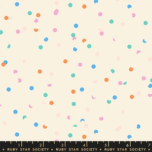 Hole Punch Dot Multi on Natural from the Sidekicks fabric collection, designed by Kimberly Kight for Ruby Star Society. OEKO-TEX certified 100% quilting cotton, ideal for quilting, patchwork, dressmaking and crafts: RS5220-23