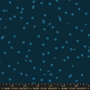 Hole Punch Dot Teal Navy from the Sidekicks fabric collection, designed by Kimberly Kight for Ruby Star Society. OEKO-TEX certified 100% quilting cotton, ideal for quilting, patchwork, dressmaking and crafts: RS5220-25