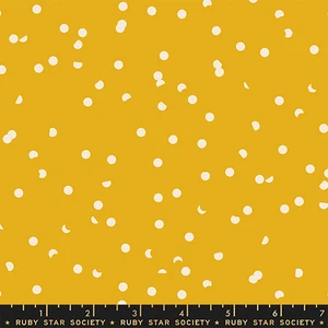 Hole Punch Dot Goldenrod from the Sidekicks fabric collection, designed by Kimberly Kight for Ruby Star Society. OEKO-TEX certified 100% quilting cotton, ideal for quilting, patchwork, dressmaking and crafts: RS5220-14