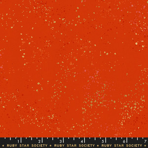 Metallic Warm Red from the Speckled collection by Ruby Star Society. 100% Lightweight Cotton