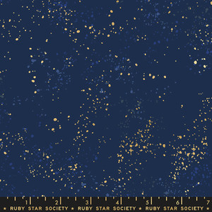 Metallic Navy from the Speckled collection by Ruby Star Society. 100% Lightweight Cotton