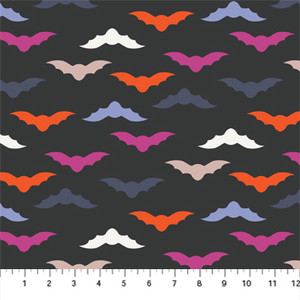 90517-99 Bats Black from the Ghost Town collection designed by Dana Willard for Figo Fabrics. 100% medium weight quilting cotton ideal for quilting, patchwork and dressmaking.