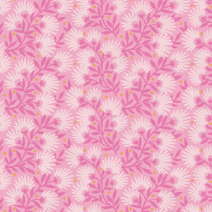 Daisy Dance Pink White from the Sunday Meadow quilting fabric collection by Paintbrush Studio Fabrics (PBS Fabrics). 100% cotton quilting fabric, ideal for quilting, patchwork and dressmaking 120-22927