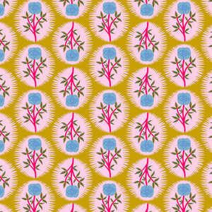 Cameo Maize from the Bloomology quilting fabric collection designed by Monika Forsberg for FreeSpirit Fabrics. 100% cotton quilting fabric, ideal for quilting, patchwork and dressmaking PWMF037.MAIZE