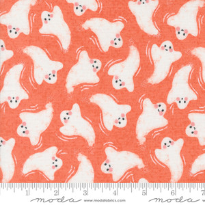 Ghosts Soft Pumpkin from the Hey Boo quilting fabric collection designed by Lella Boutique. 100% cotton quilting fabric, ideal for quilting, patchwork and dressmaking 5211-12