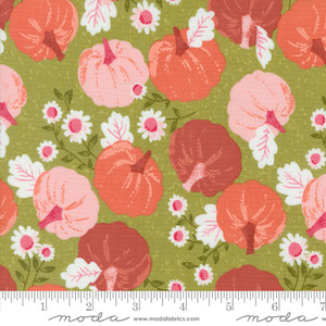 Pumpkins Witchy Green from the Hey Boo quilting fabric collection designed by Lella Boutique. 100% cotton quilting fabric, ideal for quilting, patchwork and dressmaking 5211-12