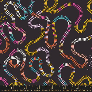 Beaded Soft Black from the Pivot quilting fabric collection by Ruby Star Society. 100% cotton quilting fabric, ideal for quilting, patchwork and dressmaking RS1075-13