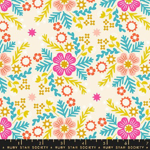 Wildflower Natural from the Pivot quilting fabric collection by Ruby Star Society. 100% cotton quilting fabric, ideal for quilting, patchwork and dressmaking RS1073-11