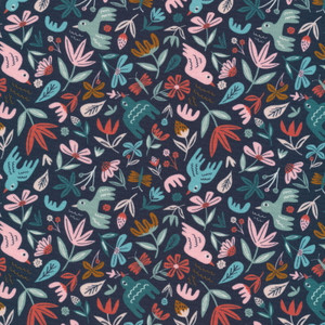 Taking Flight from the Jungle Dreams quilting fabric collection designed by Beck Ng for Cloud9 Fabrics. 100% organic cotton quilting fabric, ideal for quilting, patchwork and dressmaking JD-227228