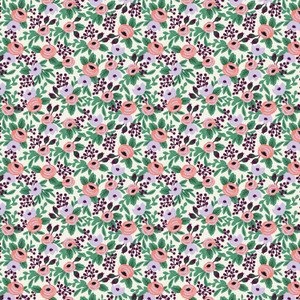 Rosa Lavender from the Orchard quilting fabric collection designed by Anna Bond for Rifle Paper Co. 100% cotton quilting fabric, ideal for quilting, patchwork and dressmaking RP305-LA7
