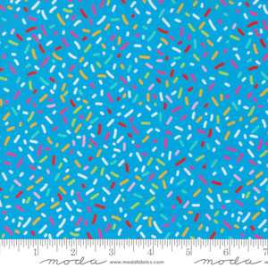 Sprinkles Blueberry from the Snack Shack quilting fabric collection designed by Crystal Manning for Moda Fabrics. 100% cotton quilting fabric, ideal for quilting, patchwork and dressmaking 11947-21