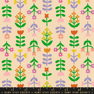 Meadow Vintage Paper from the Favourite Flowers quilting fabric collection by Ruby Star Society. 100% cotton quilting fabric, ideal for quilting, patchwork and dressmaking RS5147-12