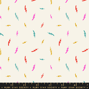 Electric Multi from the Teddy and the Bears quilting fabric collection designed by Sarah Watts for Ruby Star Society. 100% cotton quilting fabric, ideal for quilting, patchwork and dressmaking RS2107-12