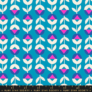 Flower Chain Cerulean from the Eye Candy quilting fabric collection by Ruby Star Society. 100% cotton quilting fabric, ideal for quilting, patchwork and dressmaking RS5161-20