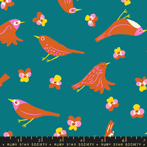 Migration Storytime from the Bird is the Word quilting fabric collection designed by Kimberly Kight for Ruby Star Society. 100% cotton quilting fabric, ideal for quilting, patchwork and dressmaking RS3076-13