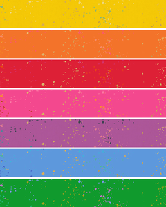 Rainbow Speckled Fat Quarter Bundle - quilting fabric collection designed by Rashida Coleman-Hale for Ruby Star Society. 100% cotton quilting fabric, ideal for quilting, patchwork and dressmaking