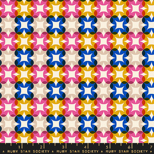 Flower Plaid Blue Ribbon from the Woodland Park quilting fabric collection designed by Rashida Coleman-Hale for Ruby Star Society. 100% cotton quilting fabric, ideal for quilting, patchwork and dressmaking RS1085-15
