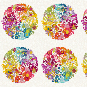 Art Theory Day from the Color Wheel quilting fabric collection by Andover Fabrics. 100% cotton quilting fabric, ideal for quilting, patchwork and dressmaking- A 1442- L