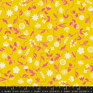 Flowery Golden Hour from the Salutations quilting fabric collection designed by Rashida Coleman-Hale for Ruby Star Society. 100% cotton quilting fabric, ideal for quilting, patchwork and dressmaking RS1095-12