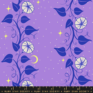 Moon Vines Amethyst from the Glow Garden quilting fabric collection designed by Sarah Watts for Ruby Star Society. 100% cotton quilting fabric, ideal for quilting, patchwork and dressmaking RS2114-15N