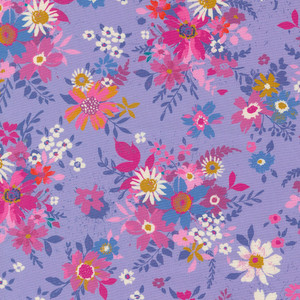Violet Lavender from the Maeve collection designed by Crystal Manning for Moda Fabrics. 100% lightweight quilting cotton ideal for quilting, patchwork and dressmaking 511931-15