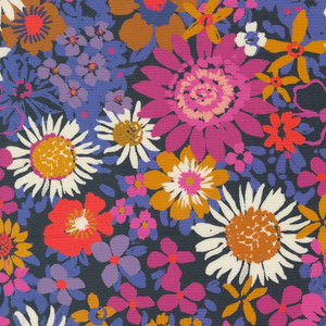 Phoebe Navy Blue from the Maeve collection designed by Crystal Manning for Moda Fabrics. 100% lightweight quilting cotton ideal for quilting, patchwork and dressmaking 511930-16