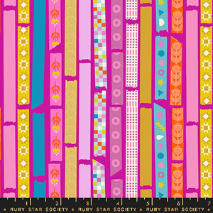 Yay It's Tape Heliotrope from the Washi Plus quilting fabric collection designed by Rashida Coleman-Hale for Ruby Star Society. 100% cotton quilting fabric, ideal for quilting, patchwork and dressmaking RS1100-12