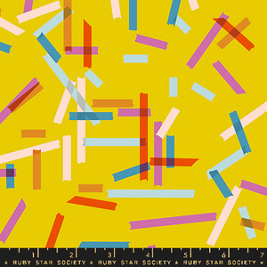 Washi Golden Hour from the Washi Plus quilting fabric collection designed by Rashida Coleman-Hale for Ruby Star Society. 100% cotton quilting fabric, ideal for quilting, patchwork and dressmaking RS1090-12