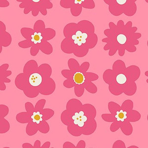 Blooms Pink from the Joyful June collection designed by Sarah Hearts for Figo Fabrics. 100% medium weight quilting cotton ideal for quilting, patchwork and dressmaking 91116-21