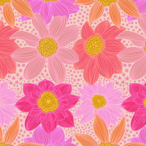 Stars and Stripes Pink from the Jumpstart quilting fabric collection design by Anna Maria Textiles for Northcott. 100% cotton quilting fabric, ideal for quilting, patchwork and dressmaking AMT132-23C