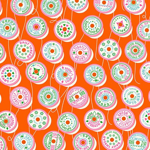 Spools Goldfish from the Trinketry quilting fabric collection designed by Melody Miller for Ruby Star Society. 100% cotton quilting fabric, ideal for quilting, patchwork and dressmaking RS0111-13
