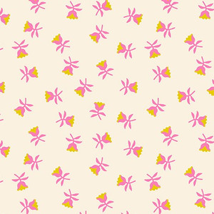 Sweetflower Neon Pink from the Mystic Fable quilting fabric collection designed by Alexia Marcelle Abegg for Ruby Star Society. 100% cotton quilting fabric, ideal for quilting, patchwork and dressmaking RS4151-13