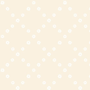 Diamond Flowers White on Natural from the Best Day Ever quilting fabric collection designed by Melody Miller for Ruby Star Society. 100% cotton quilting fabric, ideal for quilting, patchwork and dressmaking RS0107-11