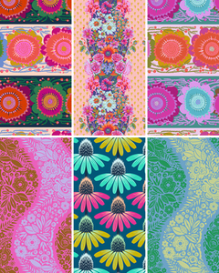 Perennial Borders Fat Quarter Bundle. 100% lightweight quilting cotton ideal for quilting, patchwork and dressmaking