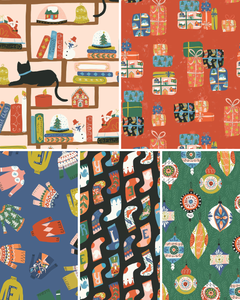 Tinsel Time Fat Quarter bundle by Cloud9 Fabrics. 100% cotton fabric, perfect for quilting, patchworking, crafts and dressmaking