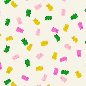 Merry Gummies Natural from the Merry Happy Christmas quilting fabric collection designed by Kimberly Kight for Ruby Star Society. 100% cotton quilting fabric, ideal for quilting, patchwork and dressmaking RS3104-11
