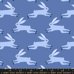 Bunny Run Twilight from the Backyard quilting fabric collection by Ruby Star Society. 100% cotton quilting fabric, ideal for quilting, patchwork and dressmaking RS2087-13