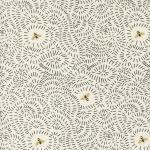 Twists and Turns Porcelain from the Bee Garden collection designed by Gingiber for Moda Fabrics. 100% lightweight quilting cotton ideal for quilting, patchwork and dressmaking 548415M-11